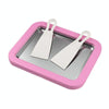 Mini Household Fried Yogurt Machine Children Homemade DIY Fried Ice Tray, Color: Aluminum Alloy Pink 22.5x17.5cm