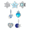 BSC512 Winter Snowflake DIY Bracelet Bead Christmas 925 Silver Bead Accessories