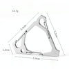 Outdoor Stainless Steel Hanging Buckle Multi-functional Portable Triangle Hook Multi-Hook Carabiner(Black)