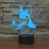 Black Base Creative 3D LED Decorative Night Light, Powered by USB and Battery, Pattern:Bull Terrier