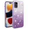 ForSamsung Galaxy A51 5G Gradient Glitter Flower All-inclusive Phone Case(Purple)