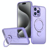 For iPhone 15 Pro Max Wing Series Gen2 MagSafe Metal Ring Holder Phone Case(Light Purple)