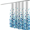 280x200cm Home Thickened Waterproof Shower Curtain Polyester Fabric Bathroom Curtain(Blue Petal)