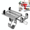 Motorcycle Handlebar Aluminum Alloy Phone Bracket(Silver)