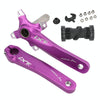 JIANKUN IXF Mountain Bike Hollow Crank Modified, Style:Left and Right Crank+Bottom Bracket(Purple)