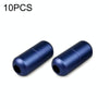 10 PCS Aluminum Metal Capsule Buckle Non Binding Shoe Lace Accessories (Navy Blue)