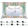 120 x 80cm Mermaid Happy Birthday Photography Background Cloth(12009768)