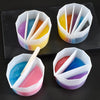 2 PCS DIY Crystal Epoxy Color Separation Cup Silicone Toning Cup, Style: 2 Grid