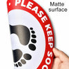Self-adhesive Waterproof PVC Epidemic Prevention Social Distance Floor Stickers, Length24cm