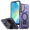 For Samsung Galaxy A16 5G Shield Frame Holder MagSafe Phone Case(Purple)