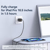 USAMS US-SJ697 USB-C / Type-C to 8 Pin 30W Striped Fast Charge Data Cable, Length:2m(White)