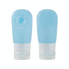60ml Silicone Suction Cup With Brush Squeezed Bottle Portable Travel Storage Bottle(Blue)