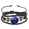 Twelve Constellation Luminous Bracelet Retro Leather Rope Woven Bracelet, Style: Leo