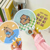2-In-1 Portable Cute Cartoon Selfie Fill Light Reflector Folding Fan(12)