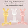 Bunny Baby Teether BPA Free Food-Grade Silicone Teether Infant Teething Stick Anti-Eating Hand, Color: Nano Color