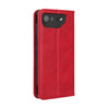For ASUS ROG Phone 7 Magnetic Buckle Retro Texture Leather Phone Case(Red)