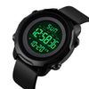 Skmei 1540 Fashion Outdoor Sports Large Dial Student Watch Multi Function Waterproof Mens Electronic Watch(Black)