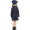 5062 Halloween Children Costume Girls Slim One-Piece Long Sleeve Police Skirt Uniform, Size: S(Navy Blue)