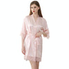 Women Bride Gold Lettering Lace Edge Nightgown, Size:L(Dark Blue)