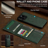 For iPhone 15 Pro Max LC.IMEEKE L5 Series Detachable RFID Card Bag Magsafe Phone Case(Green)