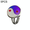 5 PCS Temperature Sensitive Discoloration Adjustable Open Ring(Eight-diagram-shaped Appetizer)