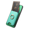 For Samsung Galaxy S23+ 5G Retro Cross Leather Ring Vertical Insert Card Bag MagSafe Phone Case(Green)