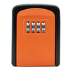 Secure Wall-Mounted Key Safe Box - 4-Digit Combination (Orange)