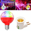 ZQMQD-001 6 LEDs Colorful Rotating Light Magic Ball Atmosphere Light, Spec: Red+Insert Holder