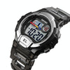 SKMEI 1450 Women Transparent Digital Watch 50m Waterproof Sports Watch with LED Light(Black)