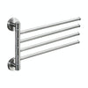 Stainless Steel Towel Bar Rotating Towel Rack Bathroom Kitchen Wall-mounted Towel Polished Rack Holder, Model:Brushed Four Poles