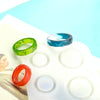 3 in 1 DIY Crystal Dripping Ring Pendant Silicone Mold Arc-Shaped Section Ring Mold(MD1130A + MD1131A + MDA1135A)