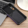 For Samsung Galaxy S24 FE 5G Camera Shield Card Slot PC Hybrid TPU Phone Case(Purple)