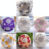 Wedding Holding Pearl Diamond Flowers Bridal Bouquet Accessories Bridesmaid Rhinestone Party Wedding Decoration Supplies, Diameter: 20cm(Red)
