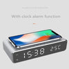 W258 With Clock / Temperature Display Desktop Phone / Earphone Wireless Charging(5W Silver)