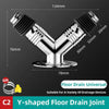 Y-shape Washing Machine Floor Drain Joint Pipe Connector, Spec: C2