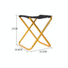 Outdoor Portable Camping Folding Chair 7075 Aluminum Alloy Fishing Barbecue Stool, Size: 24.5x22.5x27cm(Silver Gray)