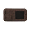 Car Sun Visor Bill Holder Glasses Clip Storage Bag(Brown)