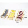 Wooden Striped Casual Chair Doll House Miniature Toy Christmas Gift Scene Model, Random Color Dlivery