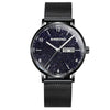 BINBOND B3820 30M Waterproof Ultra-thin Quartz Luminous Starry Watch, Color: Black Net-Black-Starry
