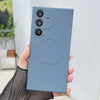 For Samsung Galaxy S25 5G Solid Color Liquid Silicone MagSafe Magnetic Phone Case(Lavender Grey)