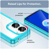 For Asus ZenFone 9 Colorful Series Acrylic + TPU Phone Case(Transparent Blue)