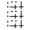 10 PCS Classic Black  Waterproof Temporary Tattoo Sticker(HC-46)