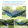 Portable Outdoor Parachute Hammock with Mosquito Nets (Black)