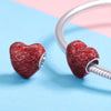 S925 Pure Silver Red Love DIY Bracelet Necklace Beads