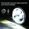 EagleVision DC9-30V 35W 6000K 4000LM 5.75 inch Round Motorcycle LED Headlight with Angel Eye for Harley-Davidson