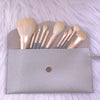 10 PCS / Set Makeup Brush Corn Silk Fiber Hair Loose Powder Brush Face And Eye Makeup Brush, Style:With Silver Bag