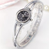 2 PCS Steel Belt Diamond Mirror Digital Scale Quartz Watch Bracelet Watch for Women(rose gold)