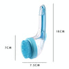 Long Handle Silicone Pet Bathing Brush - Green (Coarse)