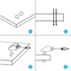 Solar Photovoltaic Plastic Bracket ABS Photovoltaic Car Roof Waterproof Junction Box(White)