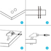 Solar Photovoltaic Plastic Bracket ABS Photovoltaic Car Roof Waterproof Junction Box(Black)